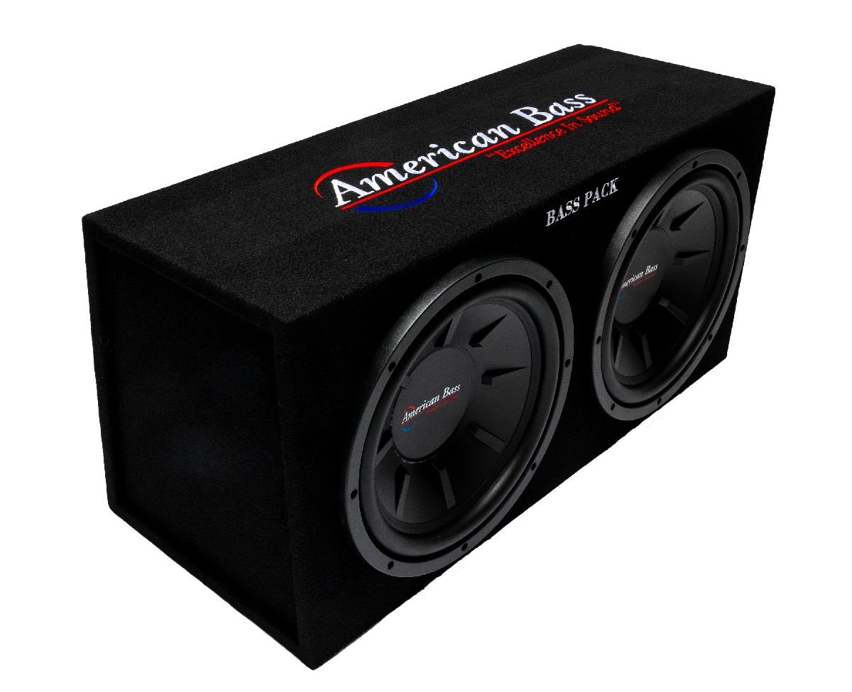 AMERICAN BASS 700 WATT BASS PACKAGE (2) 12" WOOFERS AMPLIFIER AND BOX (AB-BASSPACK)