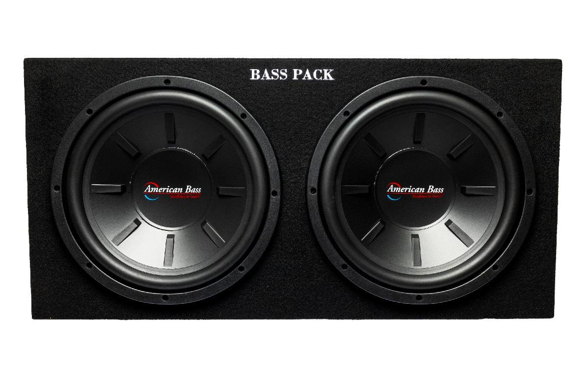 AMERICAN BASS 700 WATT BASS PACKAGE (2) 12" WOOFERS AMPLIFIER AND BOX (AB-BASSPACK)