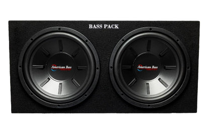 AMERICAN BASS 700 WATT BASS PACKAGE (2) 12" WOOFERS AMPLIFIER AND BOX (AB-BASSPACK)