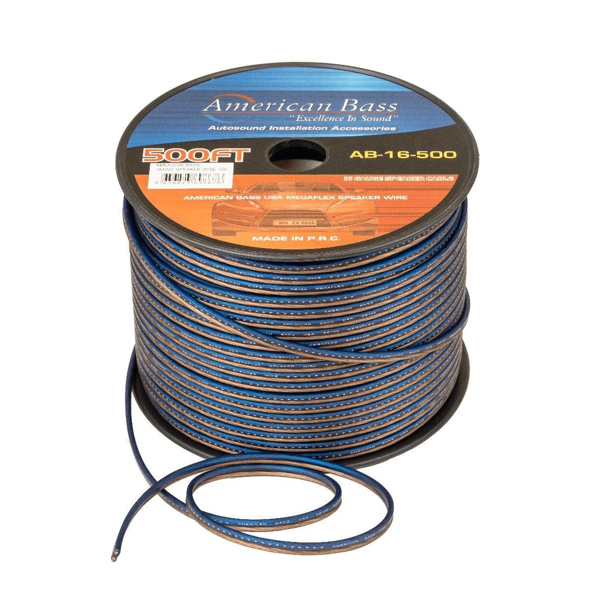 AMERICAN BASS 16 GAUGE 500' BLUE WIRE (AB102)