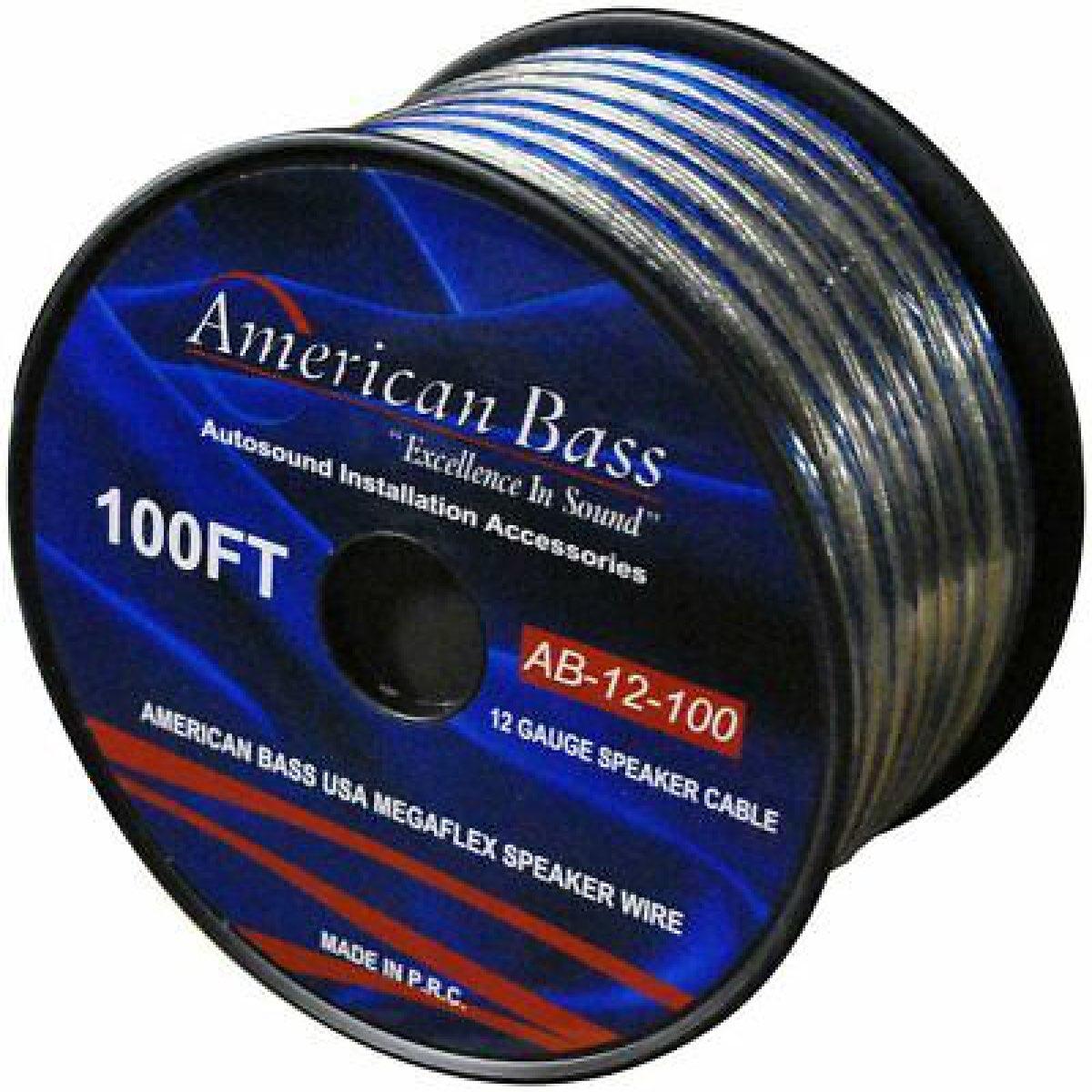 AMERICAN BASS 12 GAUGE 100' BLUE SPEAKER WIRE (AB12SW100)