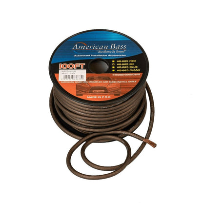 AMERICAN BASS 8 GAUGE 100' BLACK WIRE (AB666BK)