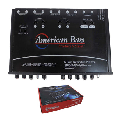 AMERICAN BASS 5 BAND EQ W/BUILT IN VOLTMETER (AB5BECV)