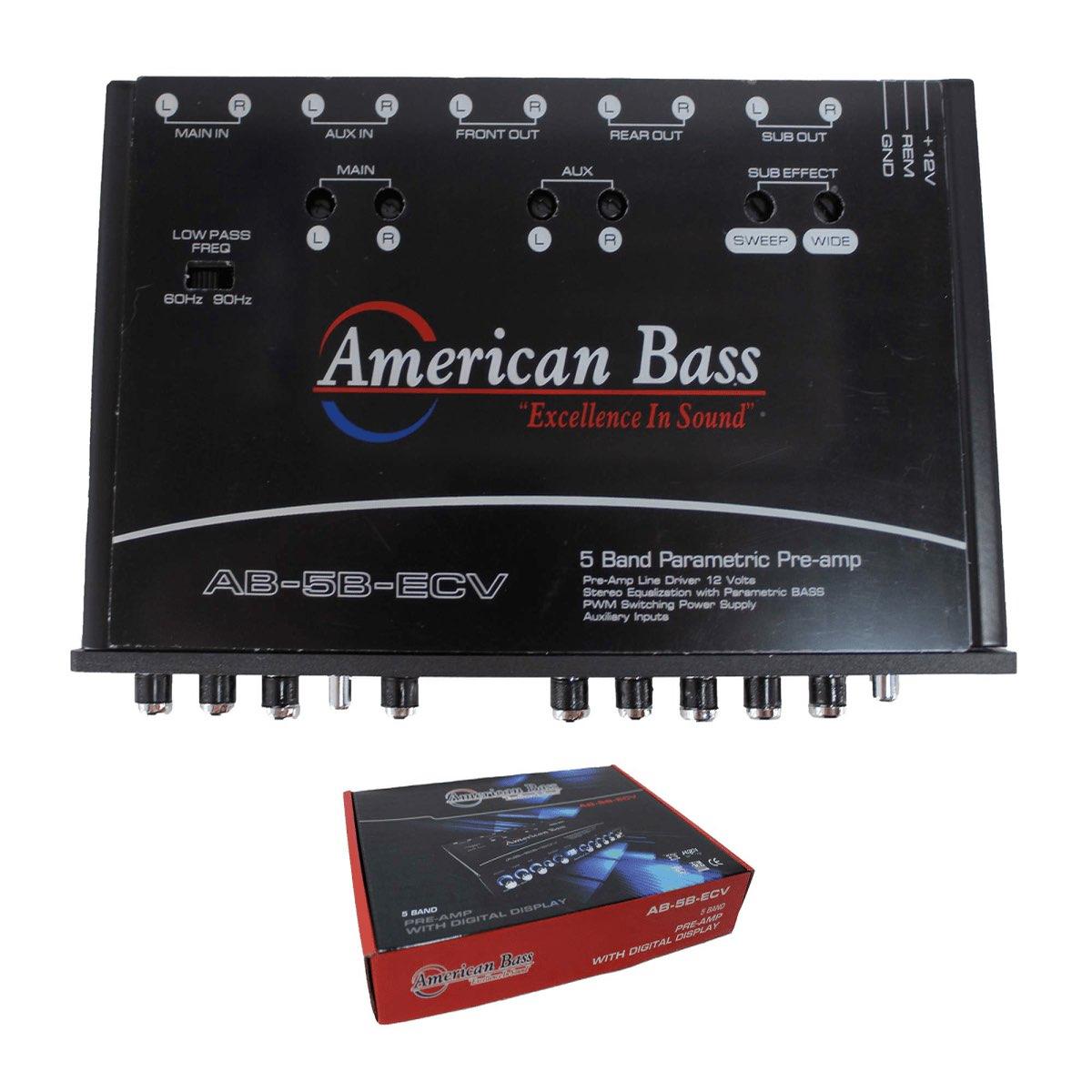 AMERICAN BASS 5 BAND EQ W/BUILT IN VOLTMETER (AB5BECV)