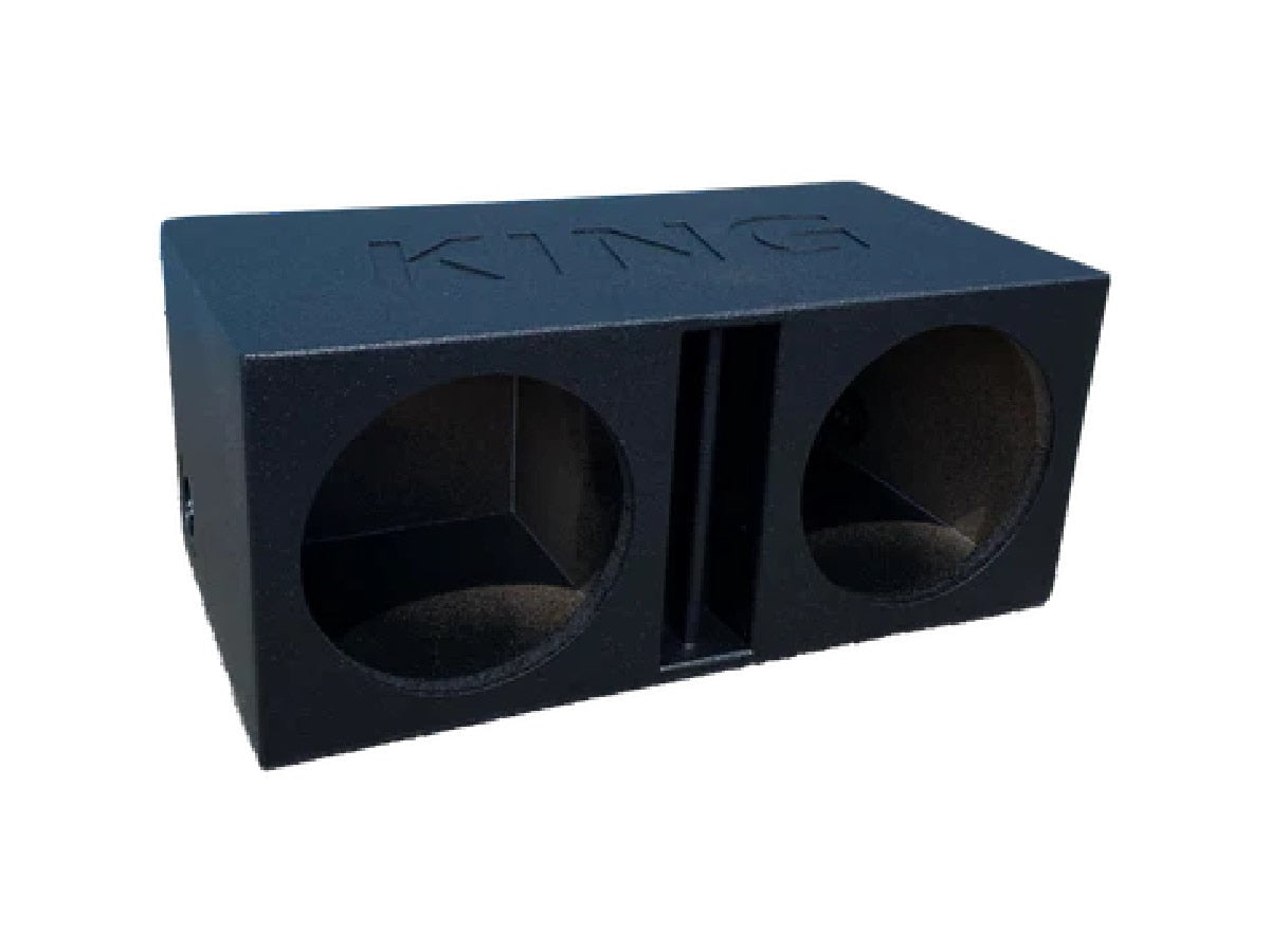 KING BOXES SPRAYED DUAL 12" DOUBLE FRONT PORT UNIVERSAL (AK-15DVL)