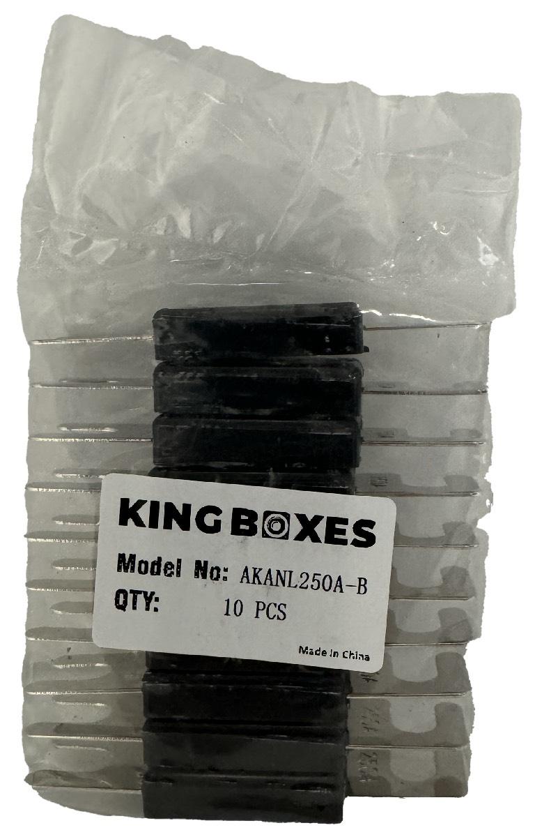KING BOXES 200 AMP ANL FUSE PACK OF 10 (AKANL200A)