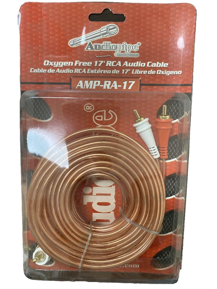 AUDIOPIPE BULK PACKAGE OXYGEN FREE 17' RCA CABLE (AMP-RA-17)