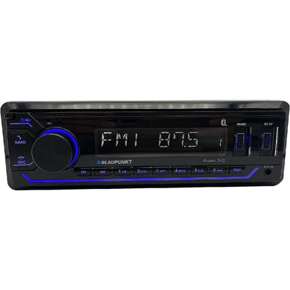 BLAUPUNKT SINGLE DIN DETACHABLE FACE MECHLESS AM/FM W/BT & DUAL USB 1 RCA (ASPEN140)