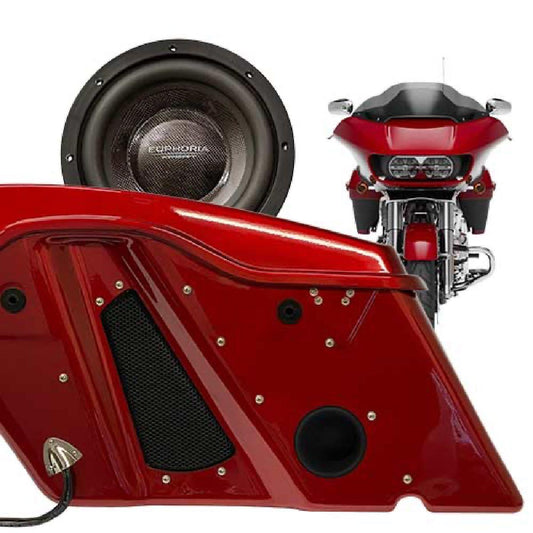 AMERICAN HARD BAG TWIN PORTED (L & R) 10" SUBWOOFER MOUNTING KIT FOR SADDLEBAGS 2014 THROUGH CURRENT YEAR (BA10P-L/R)