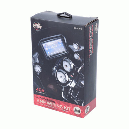 SADDLE TRAMP HARLEY FRONT FAIRING DUAL AMPLIFIER 4 GAUGE AMP KIT (BC-9704)