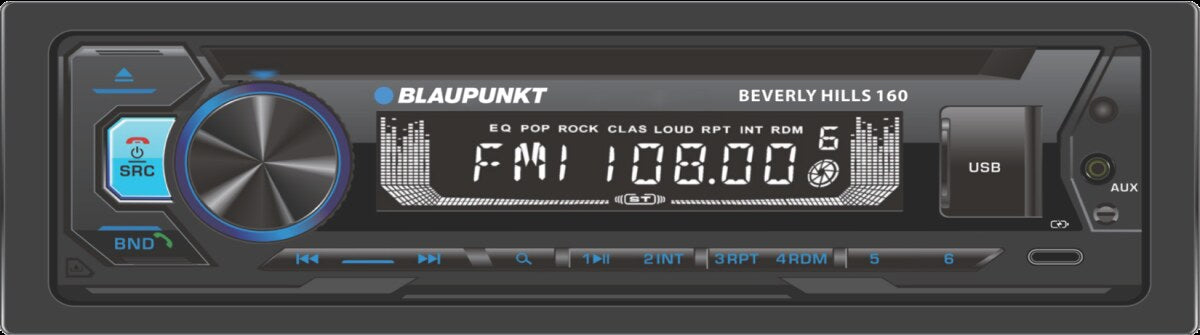 BLAUPUNKT SINGLE DIN AM/FM/CD 3 SETS OF RCA & BT (BEVERLY HILLS 160)