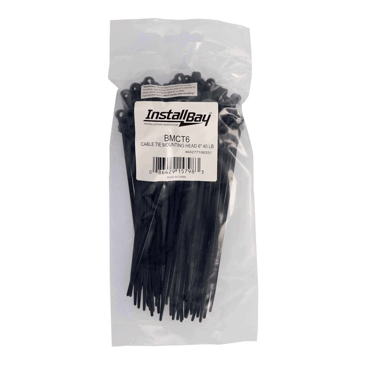 INSTALL BAY TIES WITH MOUNTING HOLE 6" 100 PACK (BMCT6)
