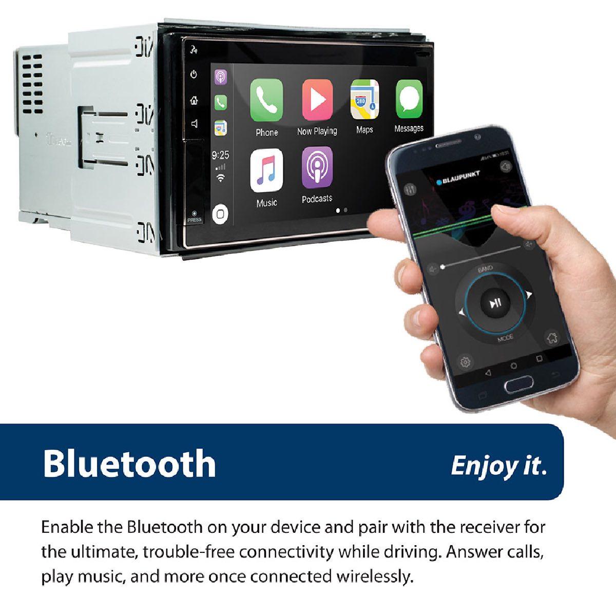 BLAUPUNKT 7" DOUBLE DIN MECHLESS TOUCHSCREEN W/CARPLAY & ANDROID AUTO (BP800PLAY)