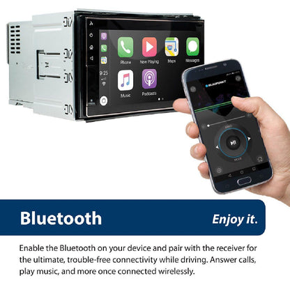 BLAUPUNKT 7" DOUBLE DIN MECHLESS TOUCHSCREEN W/CARPLAY & ANDROID AUTO (BP800PLAY)