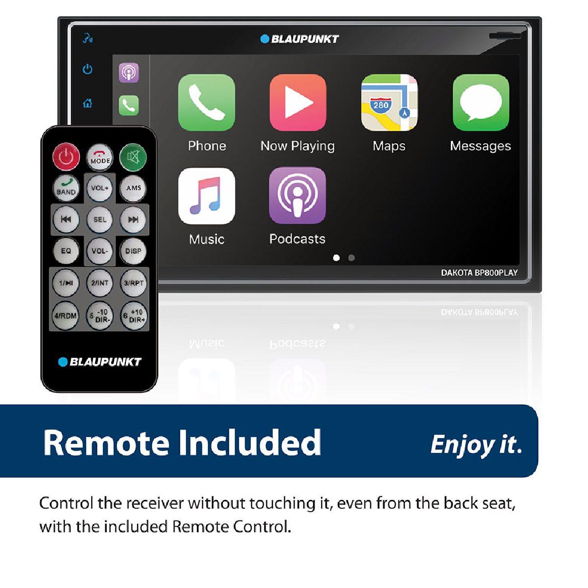 BLAUPUNKT 7" DOUBLE DIN MECHLESS TOUCHSCREEN W/CARPLAY & ANDROID AUTO (BP800PLAY)