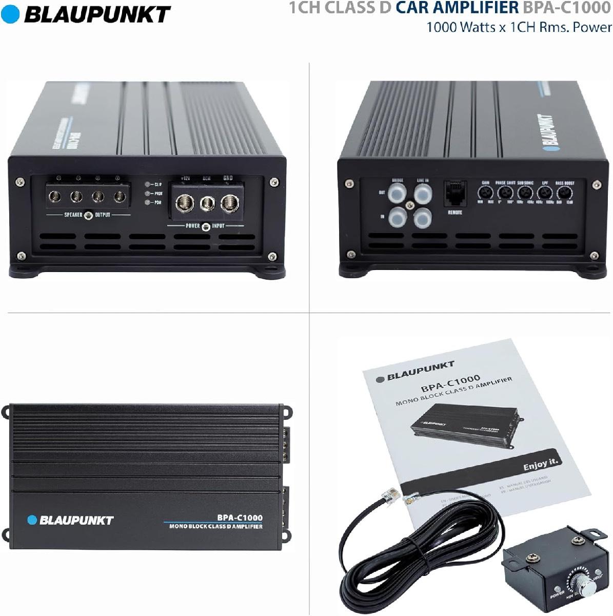 BLAUPUNKT 1000 WATT MONO BLOCK D-CLASS POWER AMPLIFIER (BPA-C1000)