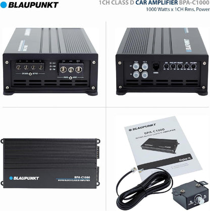 BLAUPUNKT 1000 WATT MONO BLOCK D-CLASS POWER AMPLIFIER (BPA-C1000)