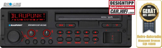 BLAUPUNKT SINGLE DIN MECHLESS RETRO RADIO 4V 3 PAIR RCA USB SD BT (BREMEN SQR46DAB)