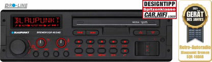 BLAUPUNKT SINGLE DIN MECHLESS RETRO RADIO 4V 3 PAIR RCA USB SD BT (BREMEN SQR46DAB)