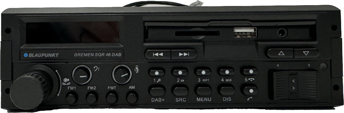 BLAUPUNKT SINGLE DIN MECHLESS RETRO RADIO 4V 3 PAIR RCA USB SD BT (BREMEN SQR46DAB)