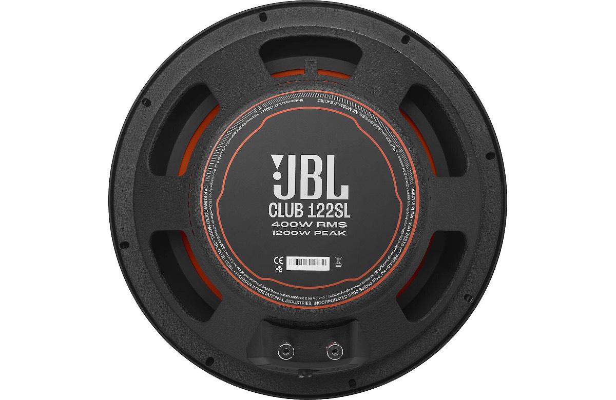 JBL 12" SHALLOW MOUNT 1200 WATT SUBWOOFER WITH 2 OR 4 OHM SMART SWITCH (JBLSUBCB122SL)