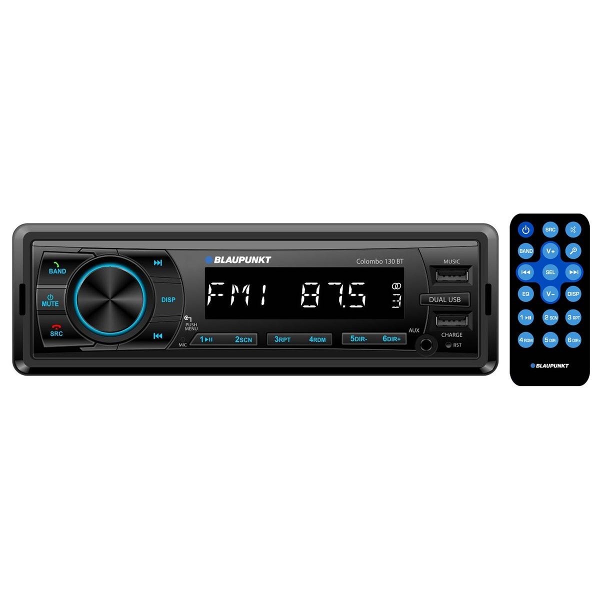 BLAUPUNKT SINGLE DIN MECHLESS AM/FM W/BT & USB (COLOMBO130)