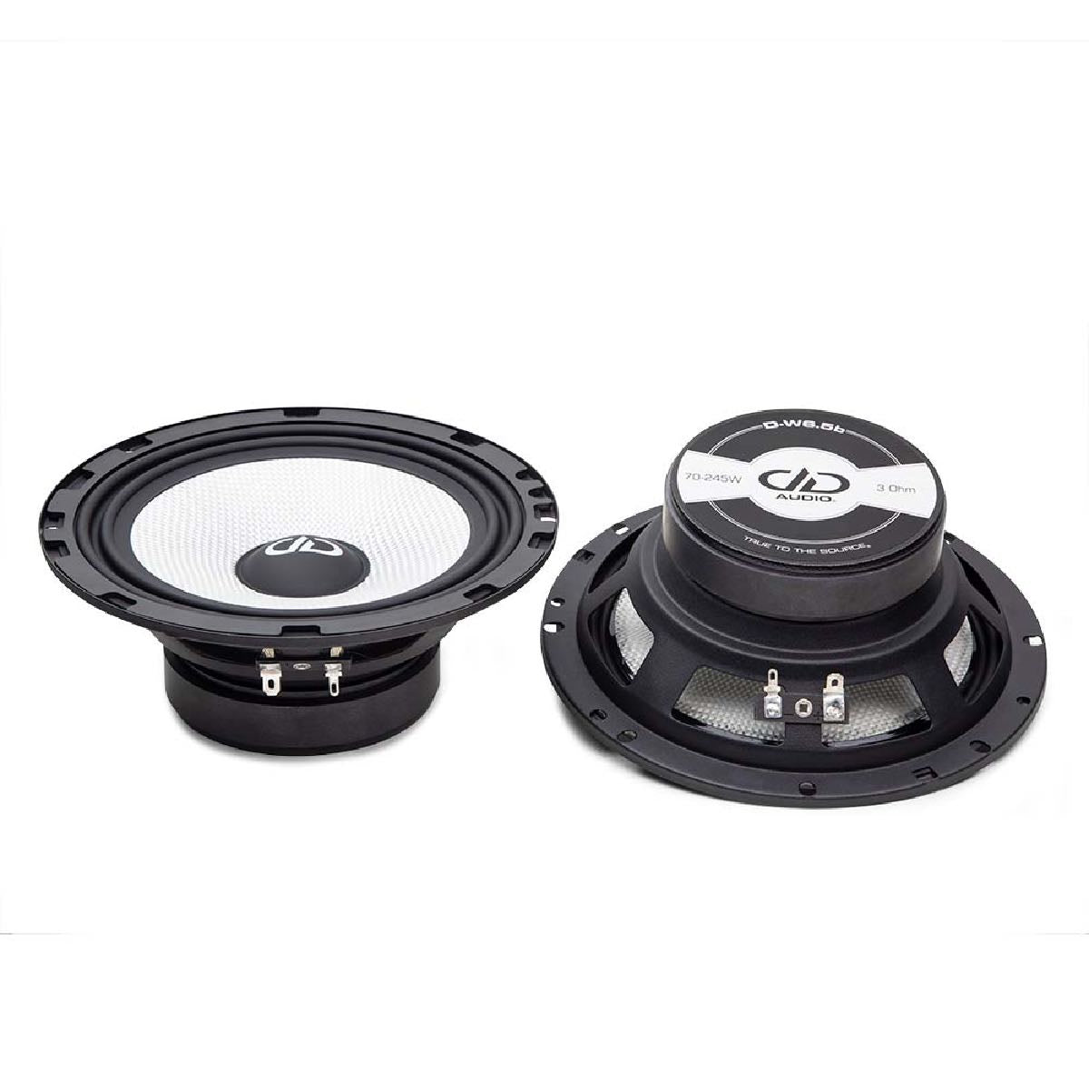DD AUDIO 6.5" COMPONENT SET, DT25 TWEETERS, 70W-245W (D-C6.5B)