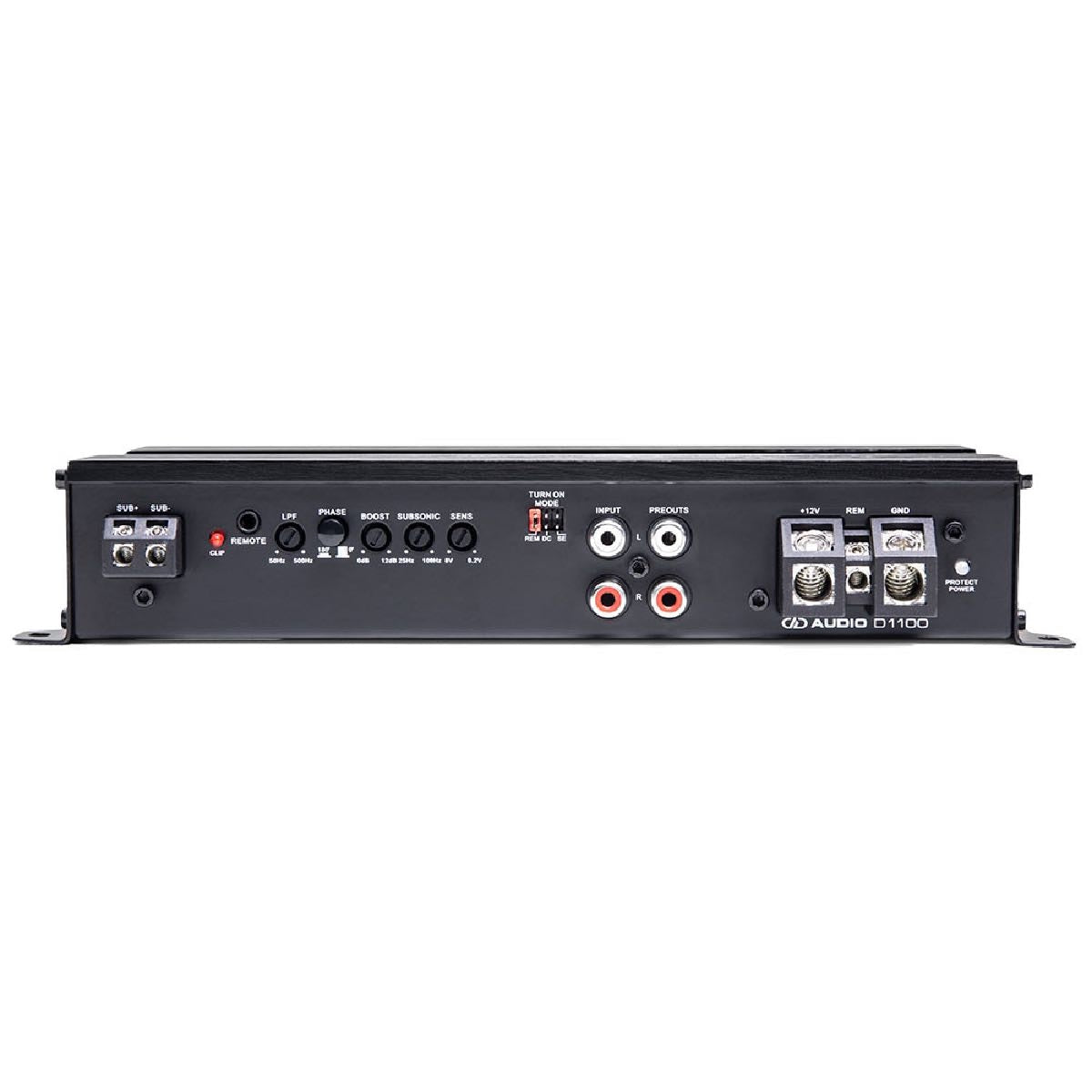 DD AUDIO 1 X 1100W @ 1 OHM, 12" X 4" X 2" (D1100)