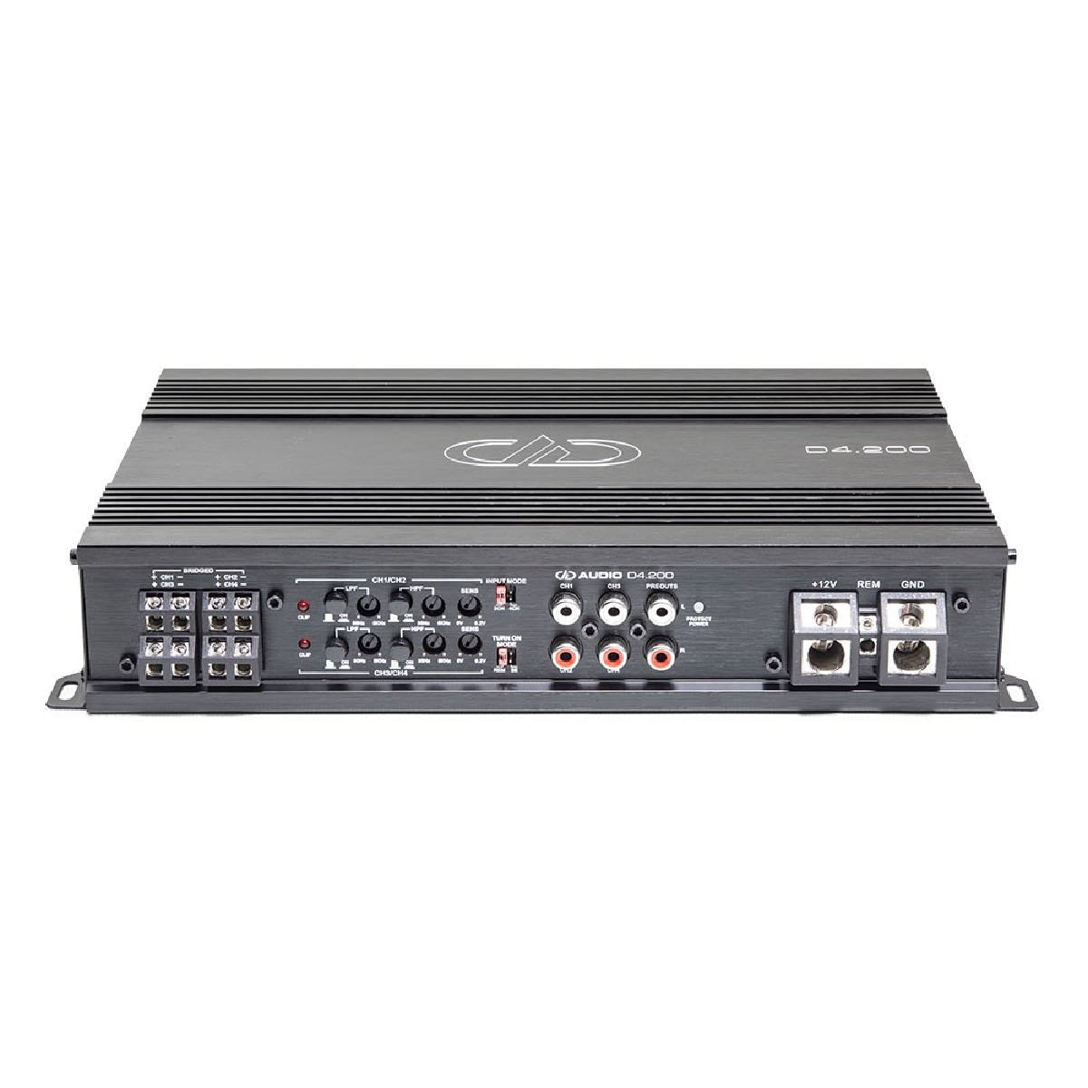 DD AUDIO 4 X 200W @ 4OHM, 4 X 370W @ 2OHM, 4 X 550W @ 1��, 10.5" X 7" X 2" (D4.200)