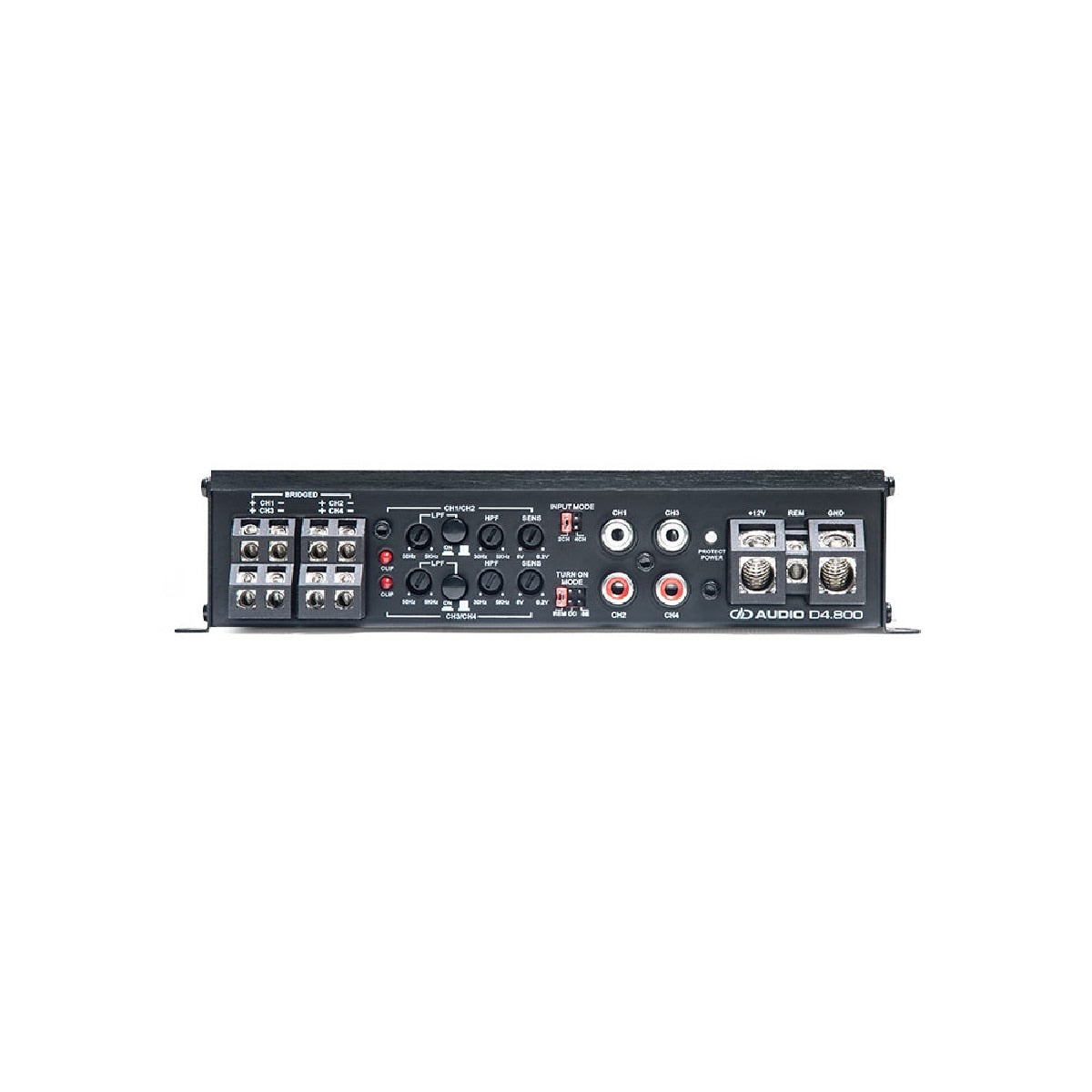 DD AUDIO 4 X 125W @ 4 OHM, 4 X 200W @ 2 OHM, 7" X 4" X 1.7" (D4.800)