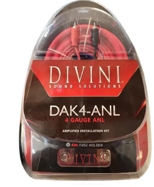 DIVINI 4 GAUGE AMP KIT WITH FULL SIZE ANL FUSE (DAK4ANL)