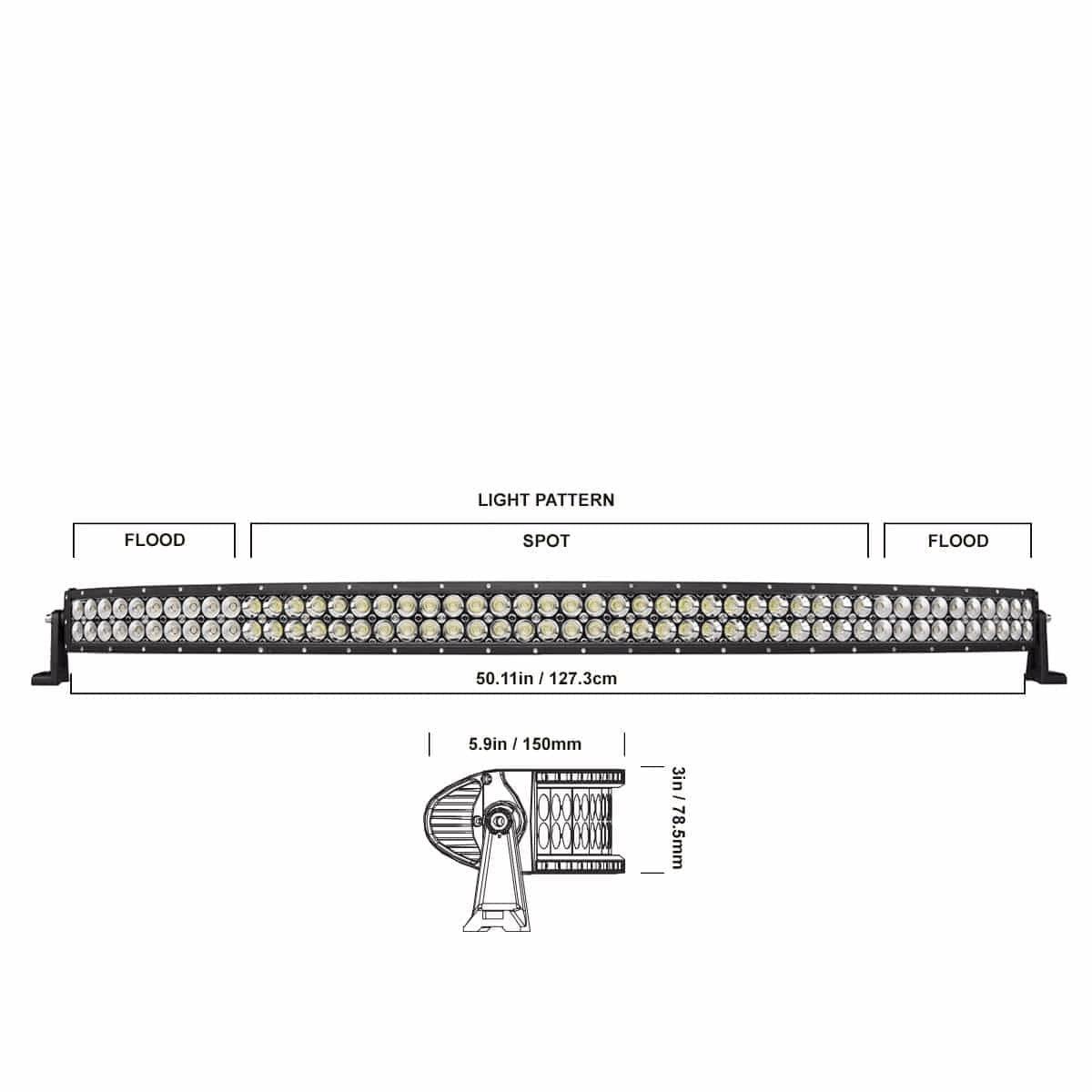 DB LIGHTING 50" CURVED LED OFFROAD LIGHT BAR (DBLXC50C)