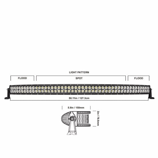DB LIGHTING 50" CURVED LED OFFROAD LIGHT BAR (DBLXC50C)