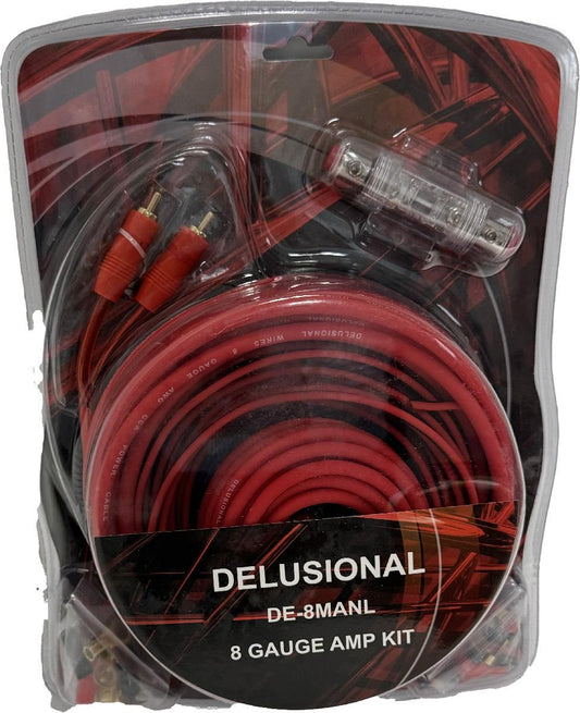 KING BOXES DELUSIONAL WIRES 8GA MANL CCA AMP KIT (DE-8ANL)