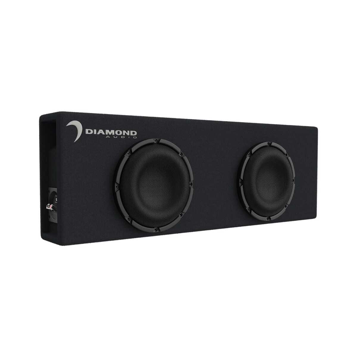 DIAMOND AUDIO DUAL 10" 1600 WATT AMPLIFIED VENTED MICRO BOX (DESMB10DA)