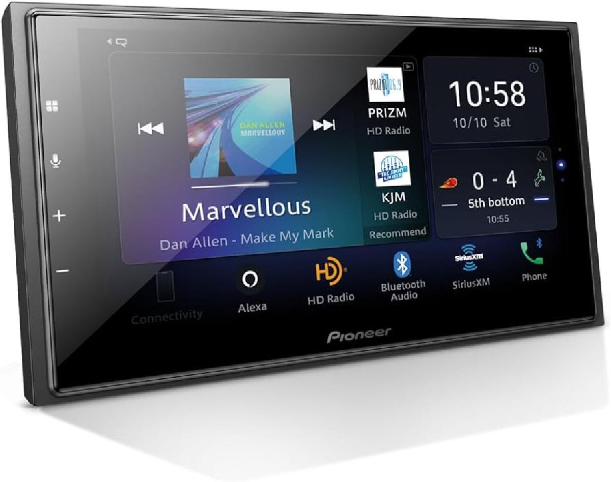 PIONEER 6.8" DOUBLE DIN MECHLESS APPLE CARPLAY & ANDROID AUTO WIRELESS SHORT CHASSIS RADIO (DMHW4660NEX)
