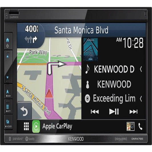 KENWOOD 6.8" MECHLESS DOUBLE DIN W/ NAVIGATION CARPLAY AND ANDROID AUTO (DNR 476S)