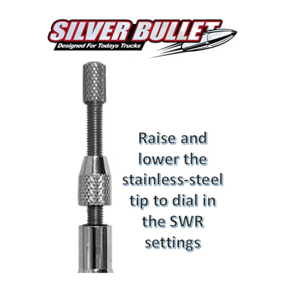 PROCOMM 66" SILVER BULLET FIBERGLASS CB ANTENNA BLACK (DRX-4661)