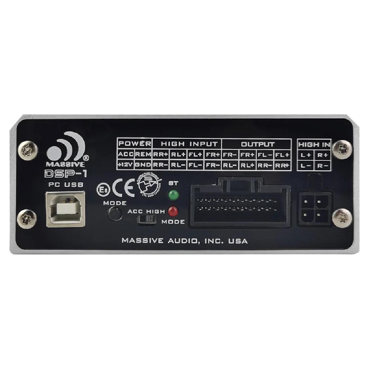 MASSIVE AUDIO DSP WITH BUILT IN 4 X 60 WATT RMS AMPLIFIER & BLUETOOTH (DSP-1)