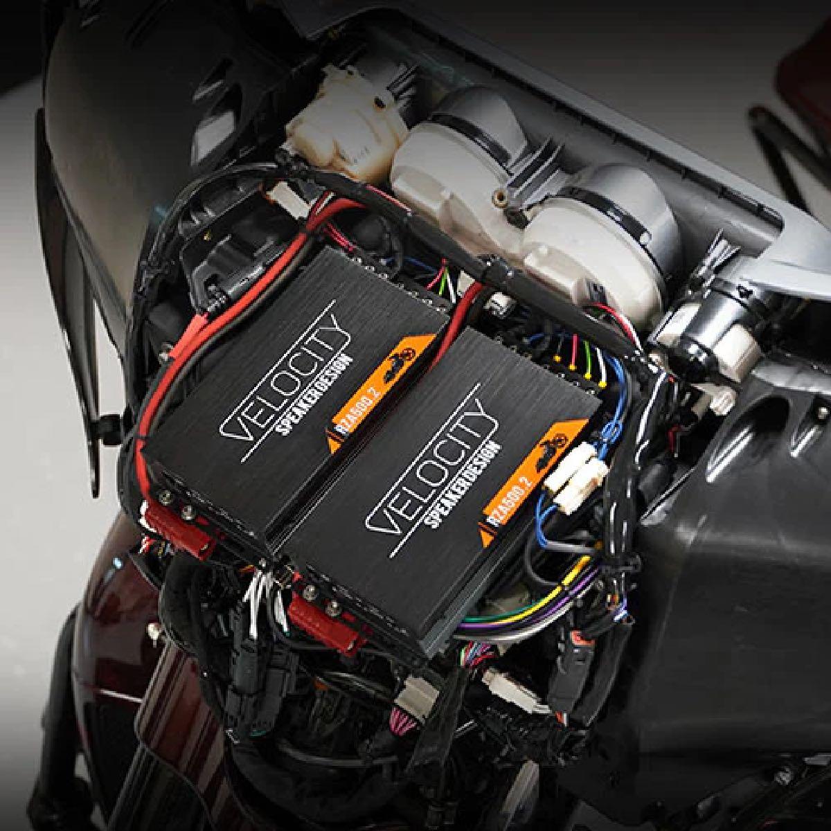 VELOCITY DOUBLE TROUBLE TWIN 500 WATT 2 CHANNEL AMPLIFIERS & TWIN POWER KITS (DT-RZA500-WPOWERKIT)