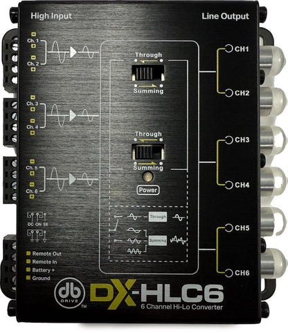 DB DRIVE 6 CHANNEL HIGH LOW-LEVEL CONVERTER WITH SUMMING CAPABILITY (DX-HLC6)