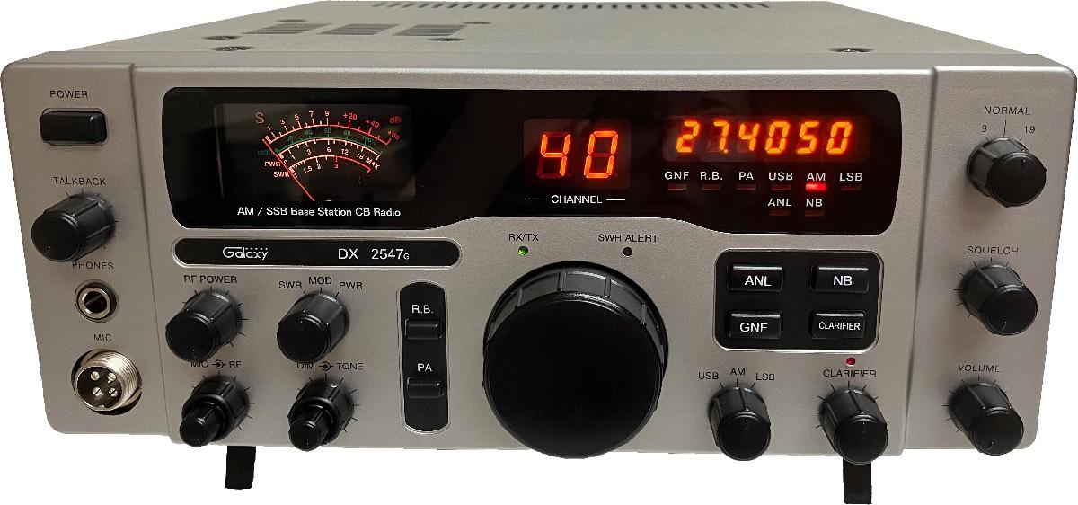 GALAXY SSB/ AM CB BASE STATION WITH AMBER LIGHTS FACTORY REPAIR WARRANTY ONLY (DX2547G)