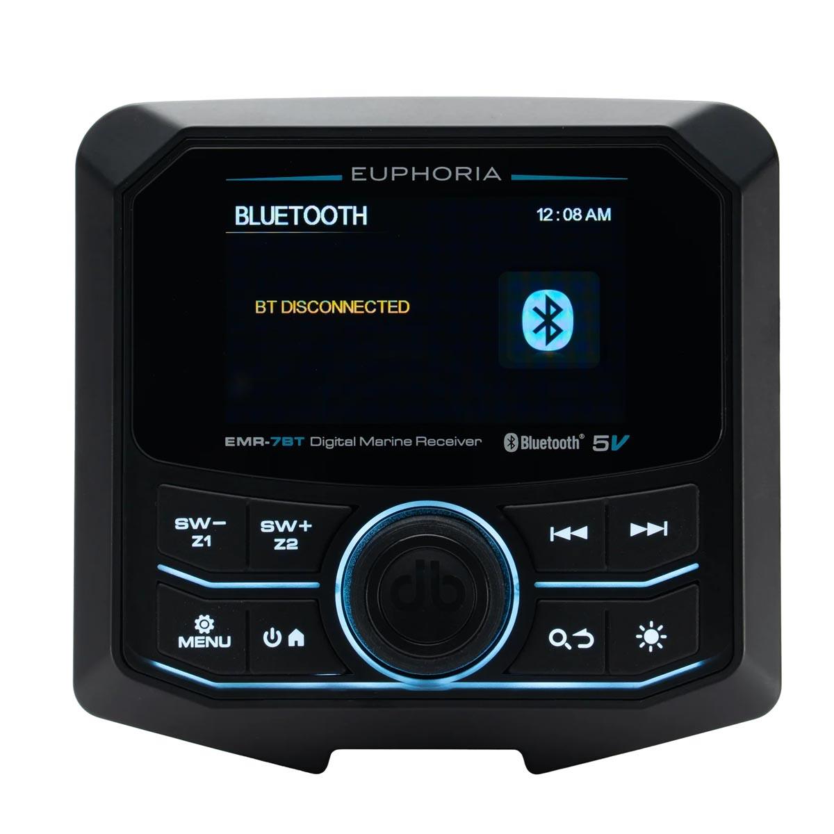 EUPHORIA FULL COLOR LCD DIGITAL MARINE RECEIVER / 5 VOLTS /BLUETOOTH (EMR-7BT)