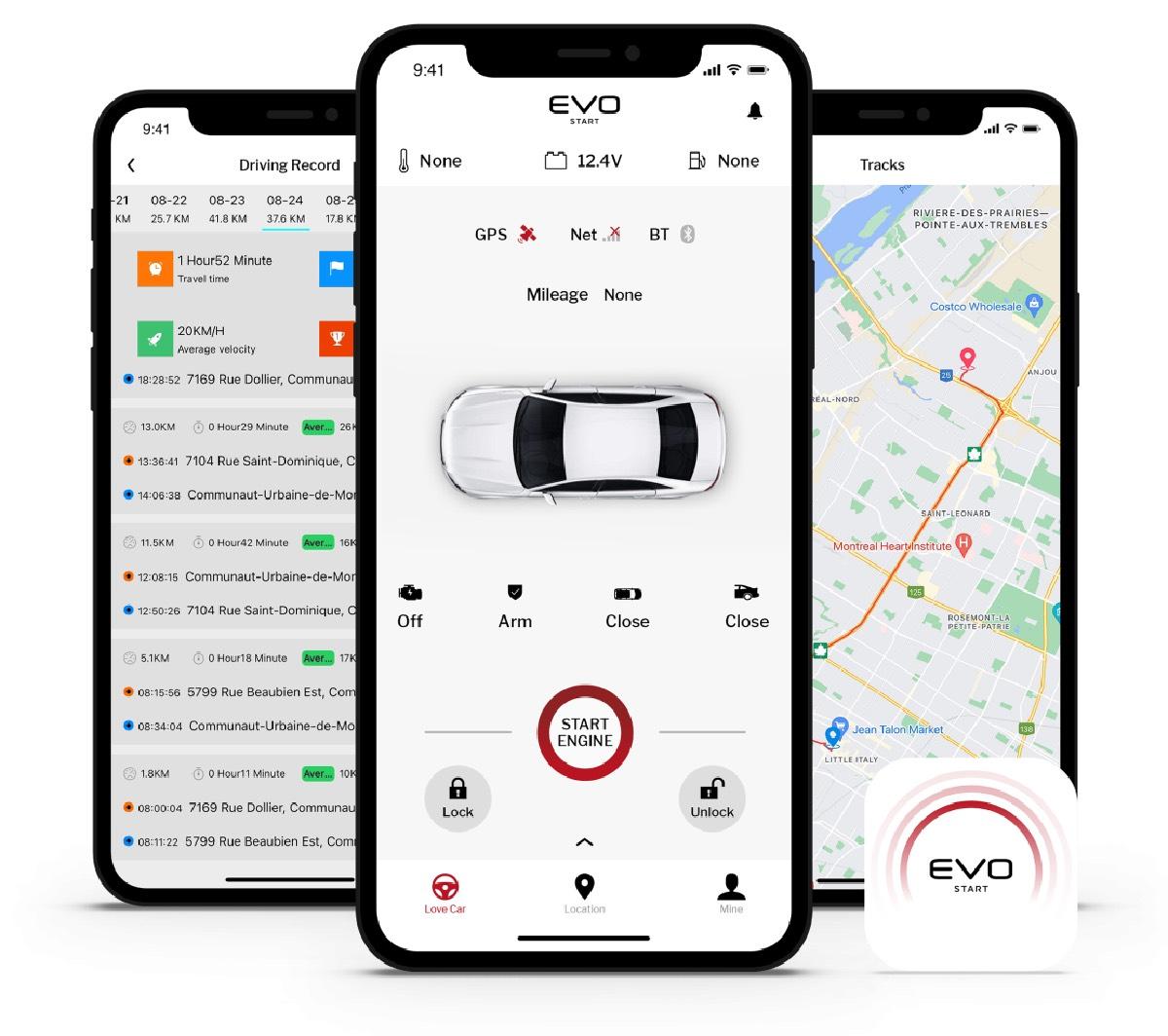 FORTIN ALL-IN-ONE REMOTE STARTER & DATA INTERFACE WITH SMART EVO START (EVOONELTEUSA)