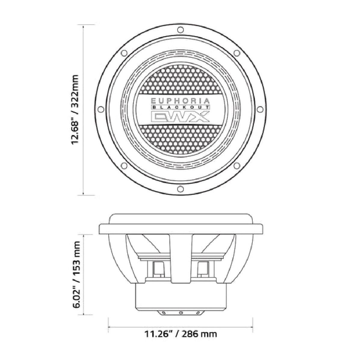 EUPHORIA 15" 2500 WATT DVC 4 OHM WOOFER (EWXB15D4)