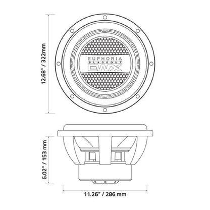 EUPHORIA 15" 2500 WATT DVC 4 OHM WOOFER (EWXB15D4)