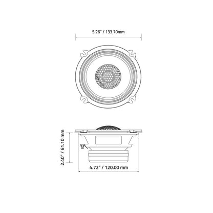XPERT 5.25" 450 WATT NEO CARBON FIBER POINT SOURCE LOUDSPEAKERS (EX5NPS-CF)