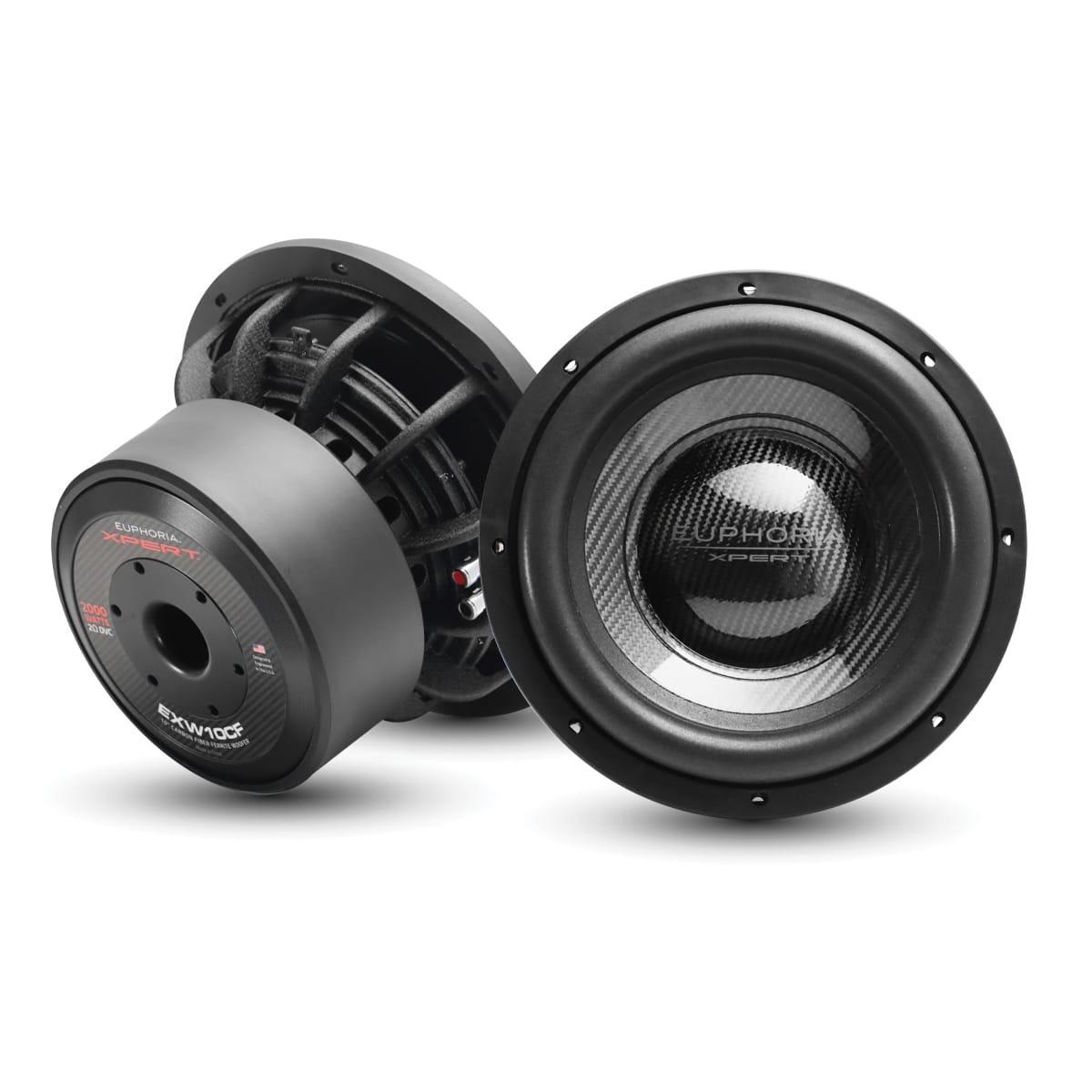XPERT 10" CARBON FERRITE WOOFER 2000 WATTS 2-OHM 8 LAYER DVC (EXW10CF)