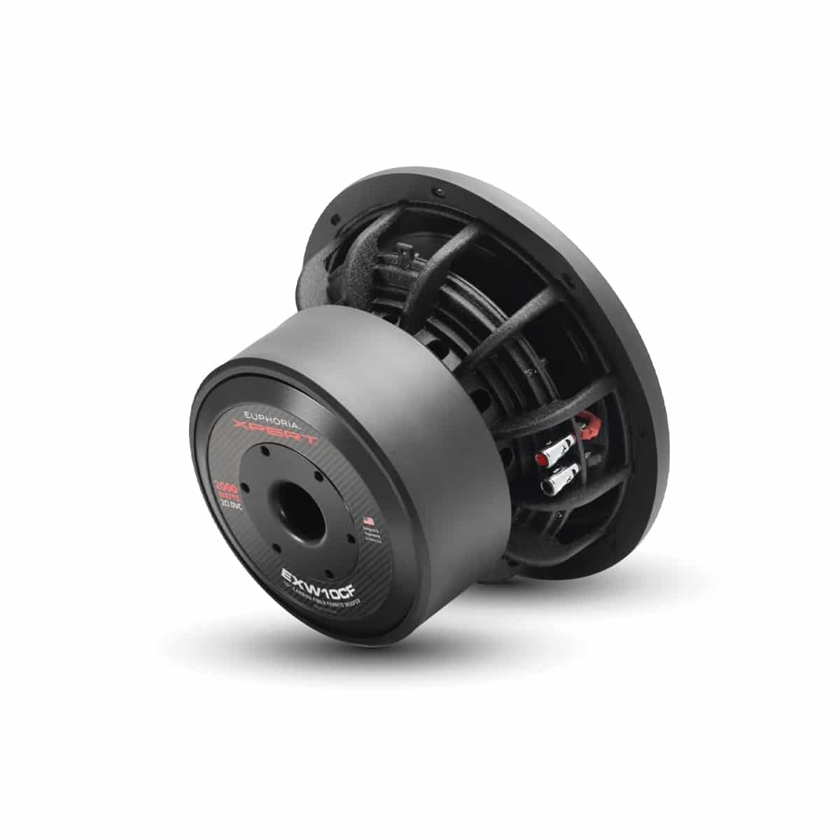 XPERT 10" CARBON FERRITE WOOFER 2000 WATTS 2-OHM 8 LAYER DVC (EXW10CF)