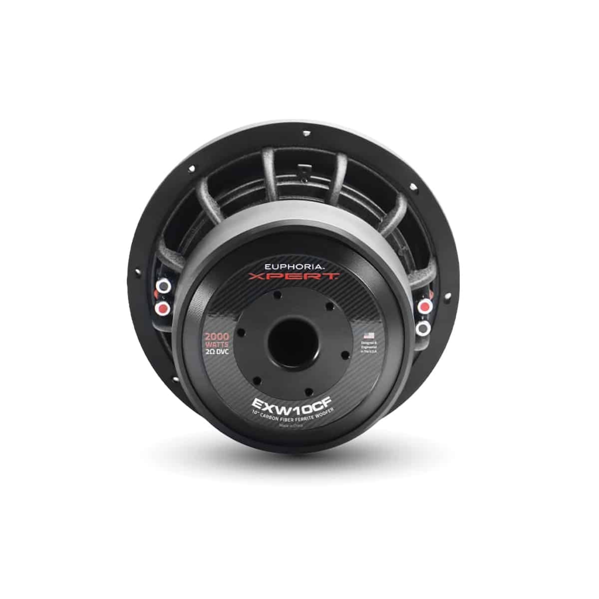 XPERT 10" CARBON FERRITE WOOFER 2000 WATTS 2-OHM 8 LAYER DVC (EXW10CF)
